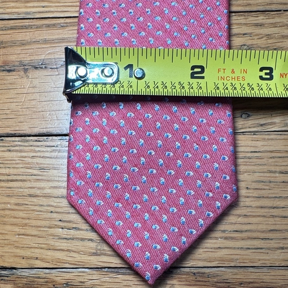 Ben Sherman Pink Patterned Tie - Picture 9 of 10